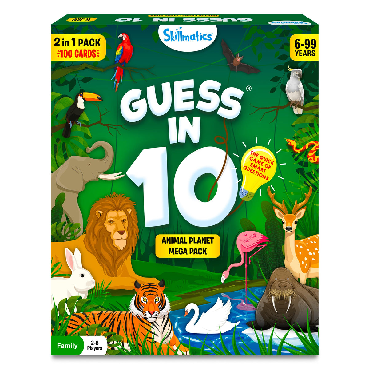 Skillmatics Guess in 10 Game, National Geographic Animals, Stocking Stuffer