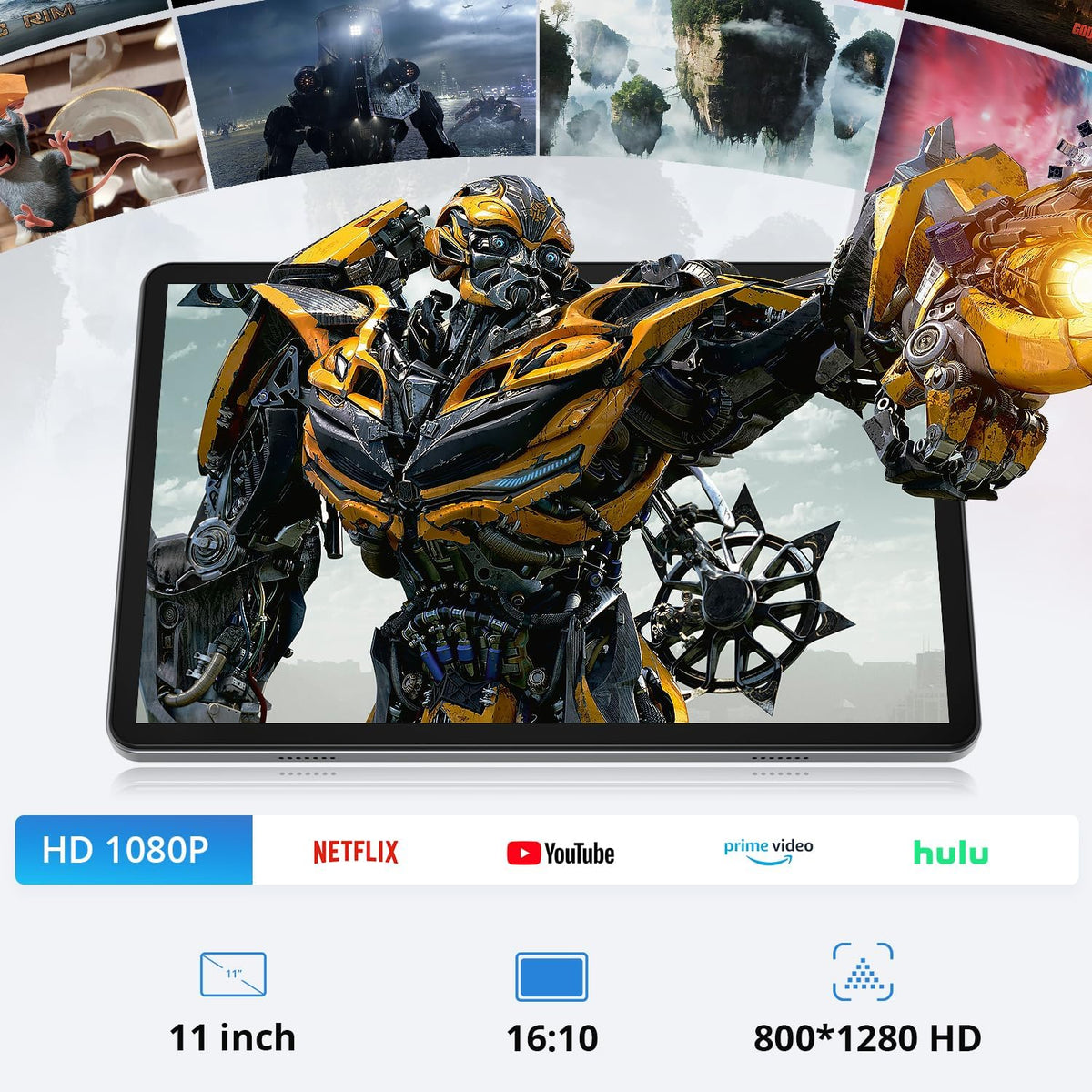 SVITOO Android 16 Tablet 11 Inch with Gemini AI, 20GB RAM 128GB ROM, 90Hz IPS Display, Fast T7250 Octa-Core, 8800mAh, 13MP Camera, Widevine L1, 5G WiFi, GPS, Case Included – Gray
