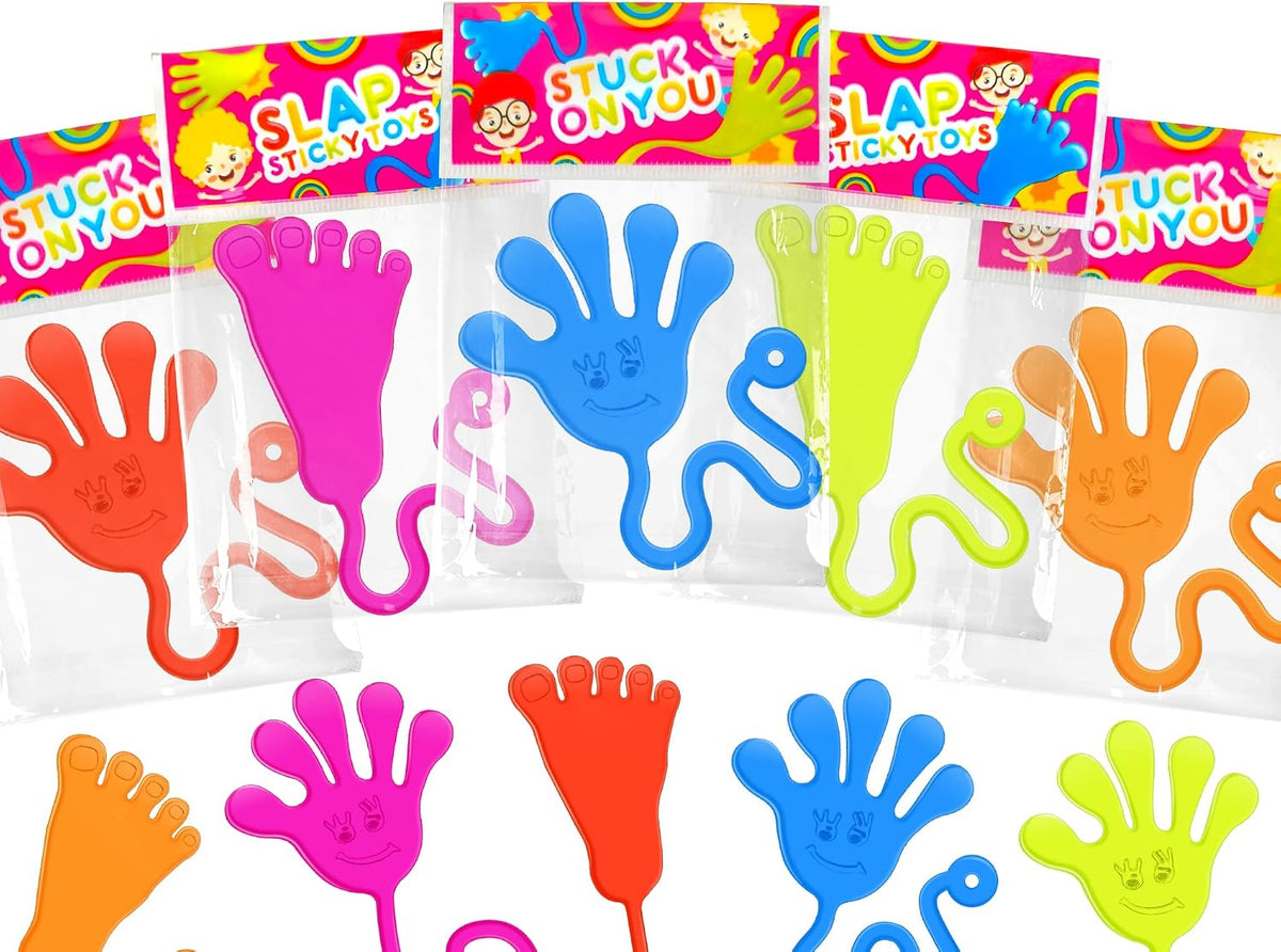 Halloween Party Favors Goodie Bag Stuffer Fillers for Kids (30 PCS), Large Sticky Hands & Feet for Birthday Pinata, Classroom Student Non Candy Treats Prizes Supplies Toys Gifts for Toddler Boys Girls