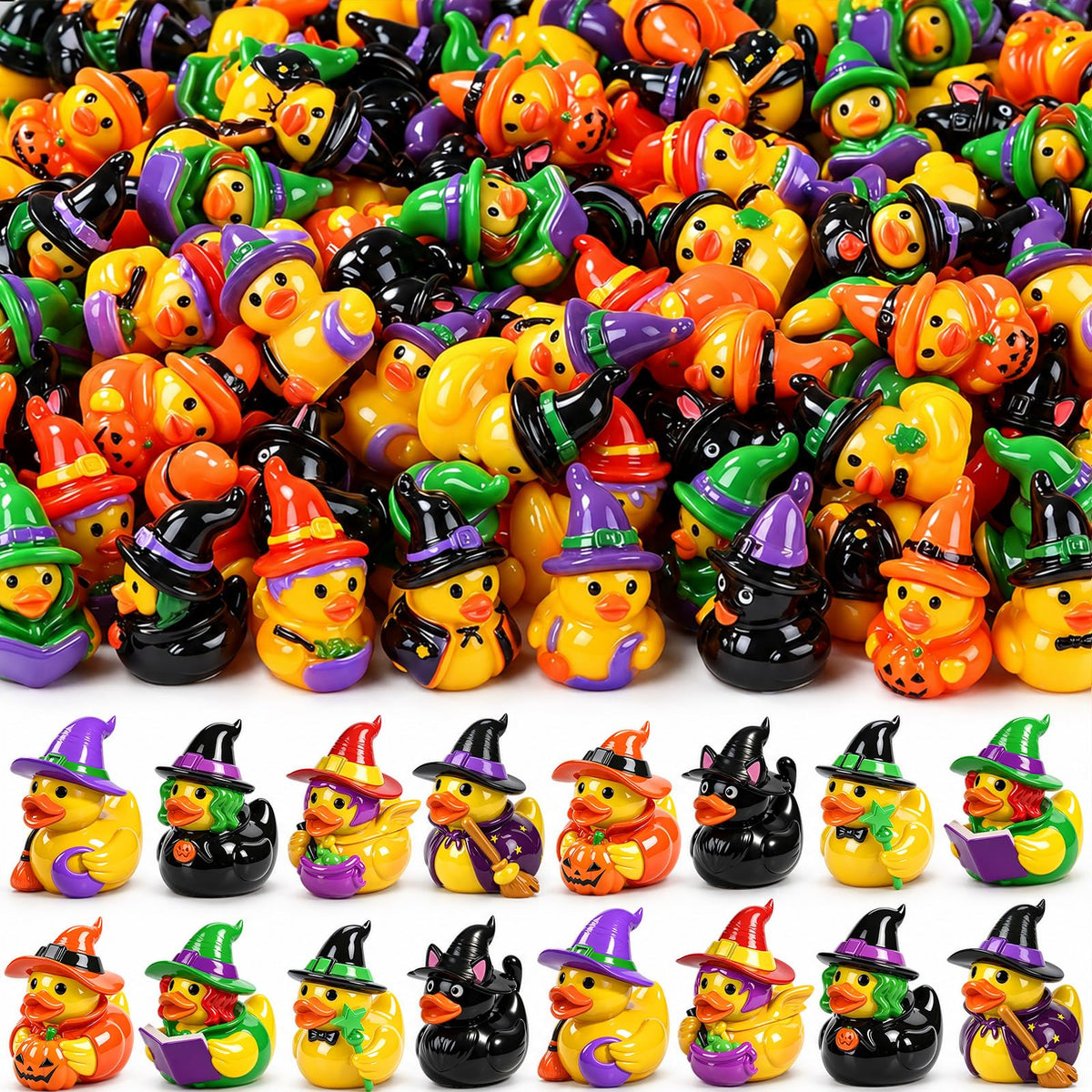DIYDEC 24pcs Luminous Christmas Mini Resin Tree Figures Toys