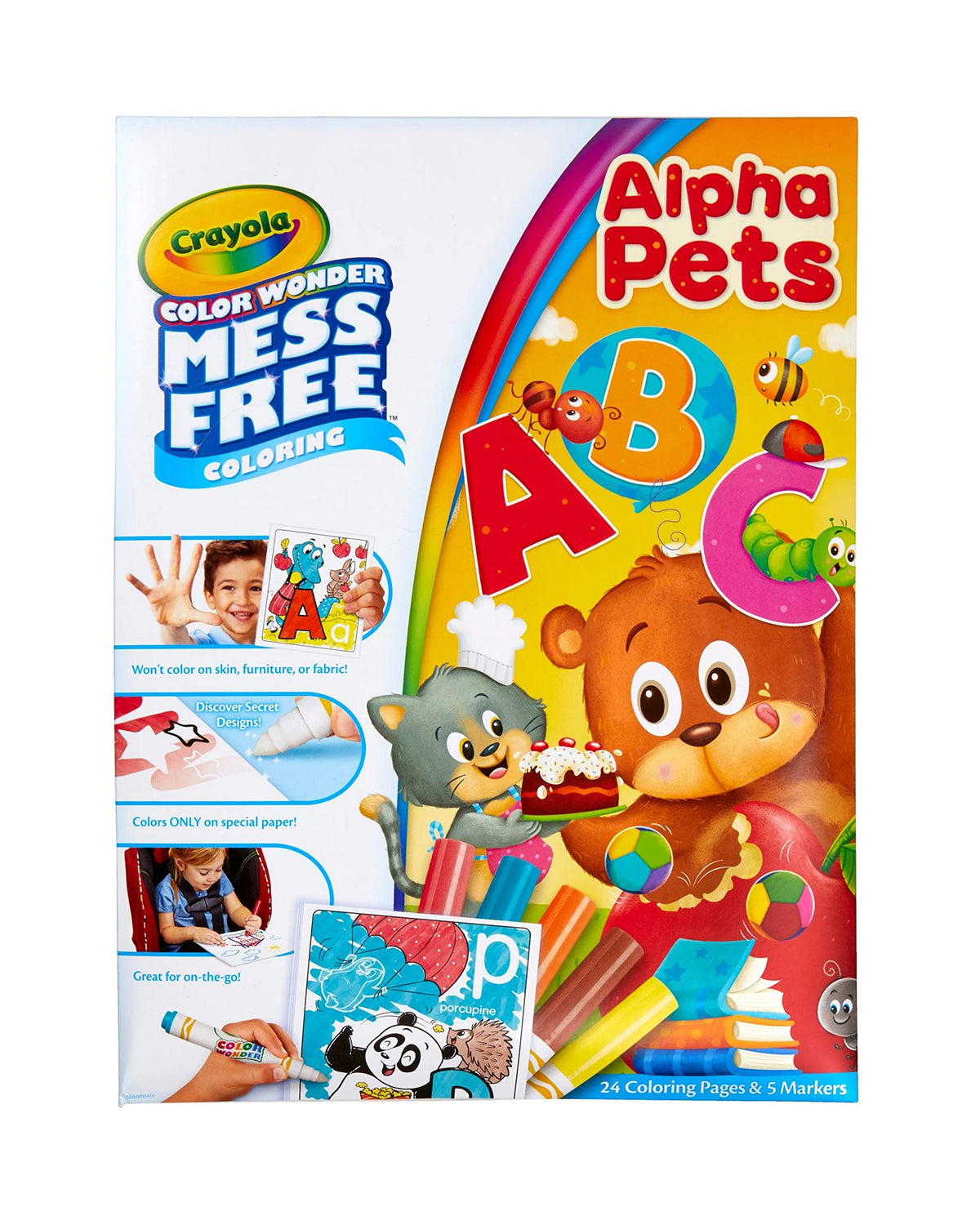 Crayola Bluey Color Wonder Coloring Set, 18 Mess Free Toddler Coloring Pages & 5 Markers, Bluey Activity Set for Kids, Gift for Toddlers, Ages 3+