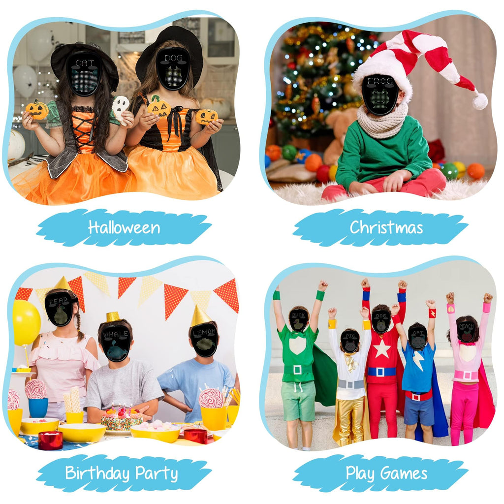 Depointer Life LED Mask Face-Transforming Light up Mask Cool Gifts for Boys