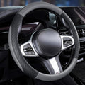 Universal Car Steering Wheel Cover Leather 37-38 cm Soft Microfiber - Gray