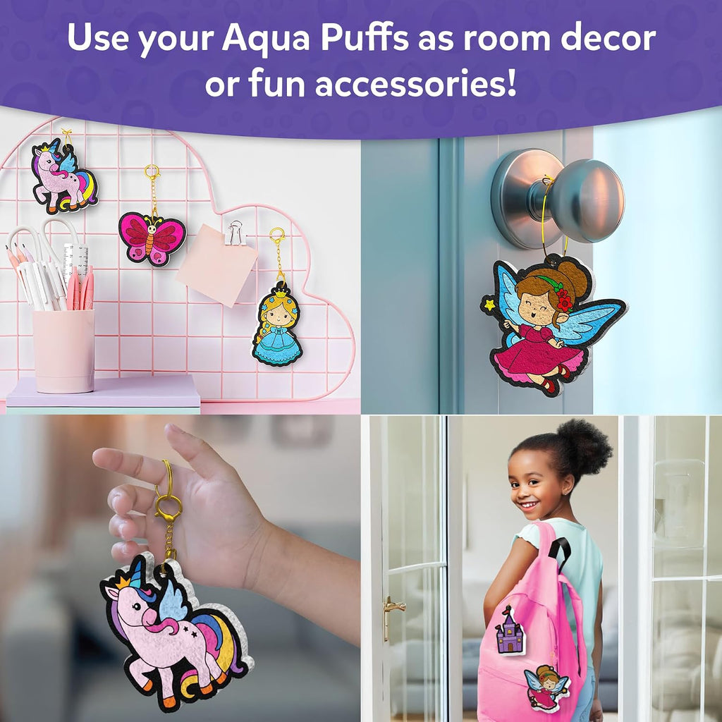 Skillmatics Aqua Puffs Unicorns, Stocking Stuffer for Kids, Paint by Number