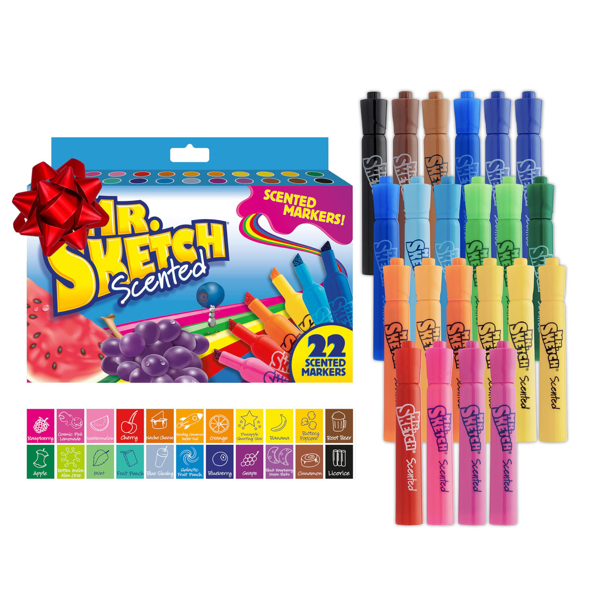 Mr. Sketch Scented Markers, Chisel Tip, Assorted Colors, 22 Count - Fun for Kids, Coloring, Spark Creativity, Arts & Crafts