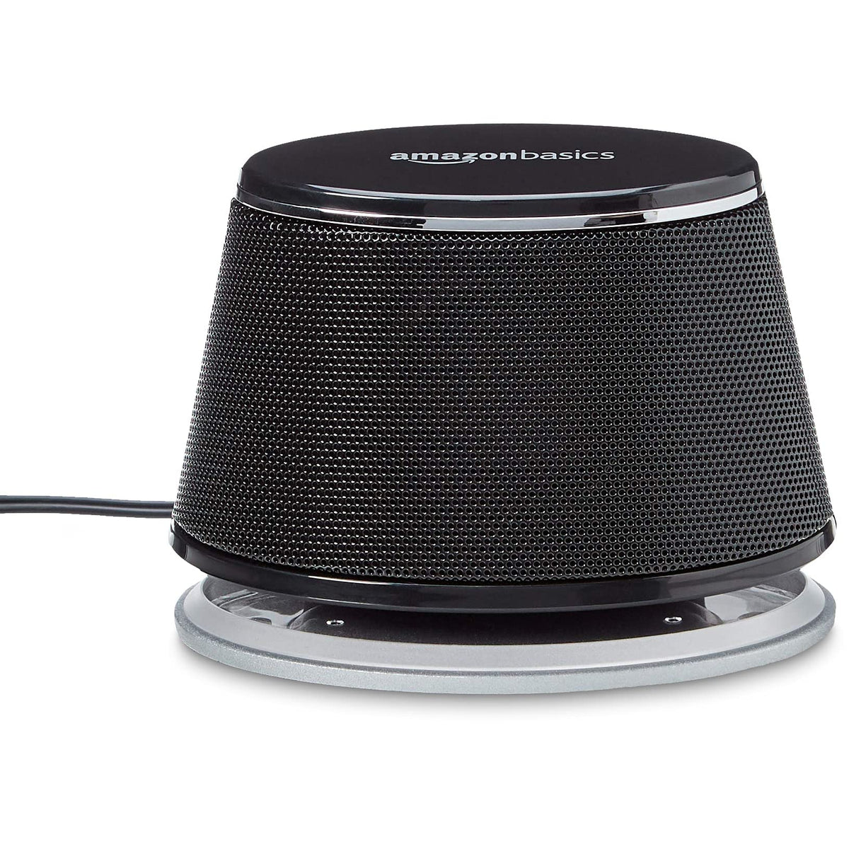 Amazon Basics PC Speakers for Desktop or Laptop, 3.5mm Aux, USB-Powered, Silver
