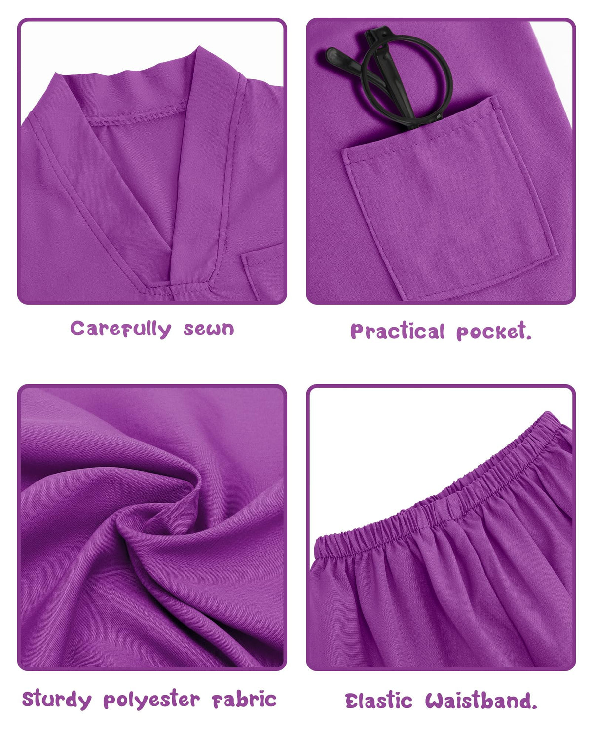 ICECUTE Doctor Scrubs for Kids,7 Pcs Scrubs Costume with Accessories 3-11Y