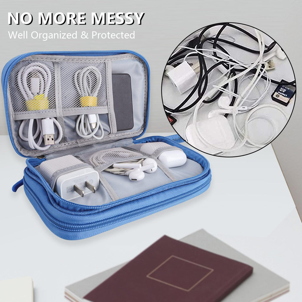 Teskyer Travel Cable Organiser Bag, Travel Essential, Black