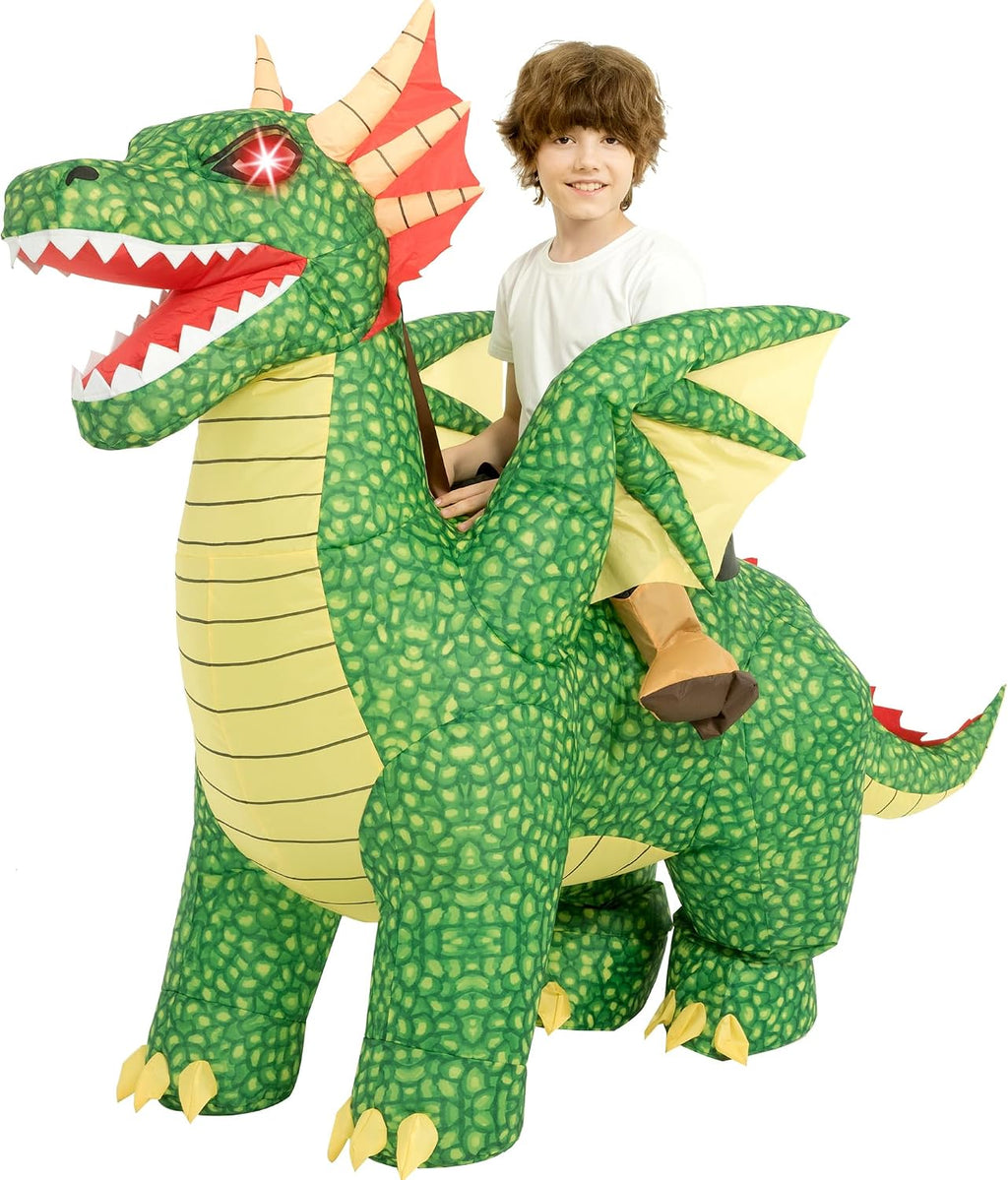 Inflatable Dinosaur Costume for Kids,Blow Up Halloween T Rex Suit