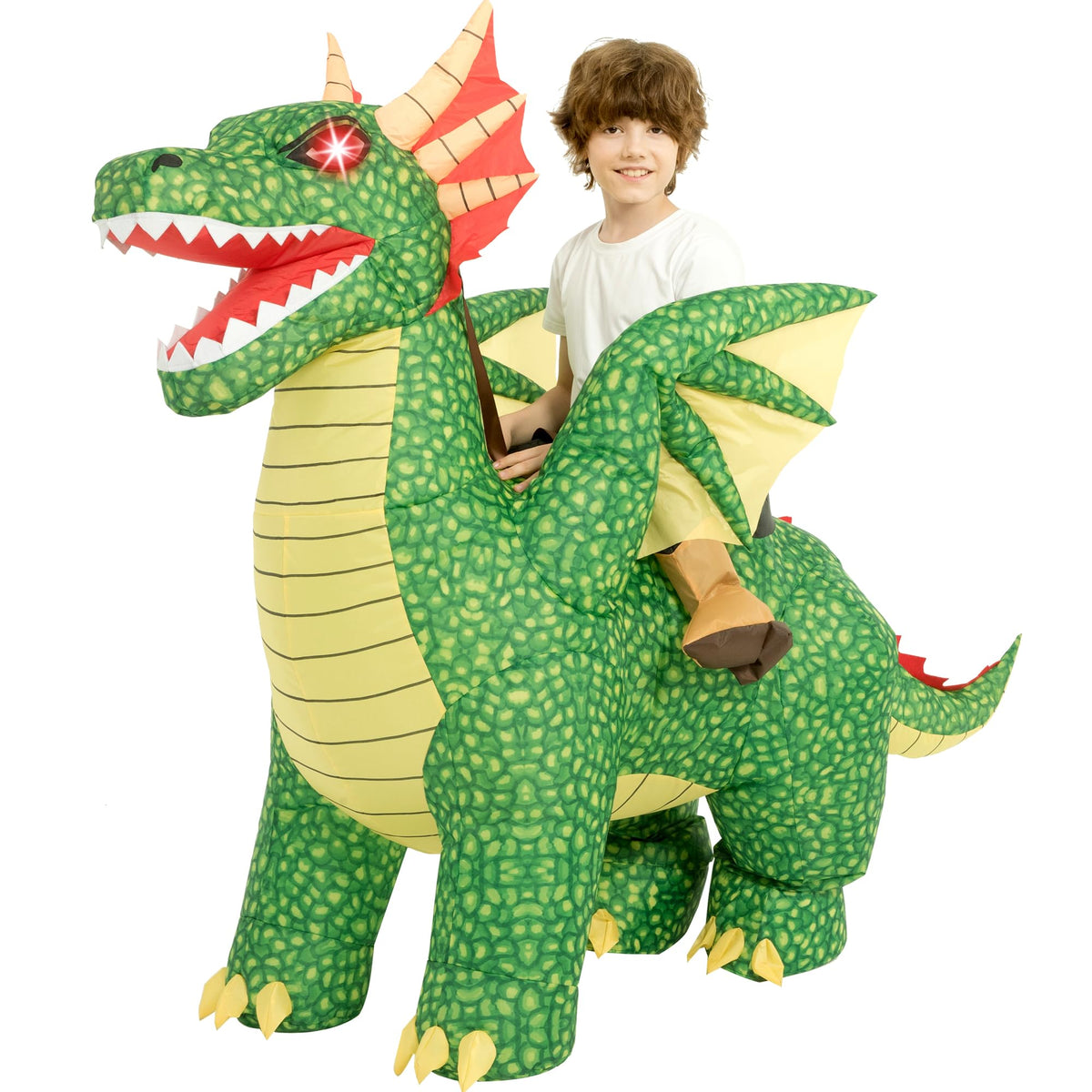 Inflatable Dinosaur Costume for Kids,Blow Up Halloween T Rex Suit