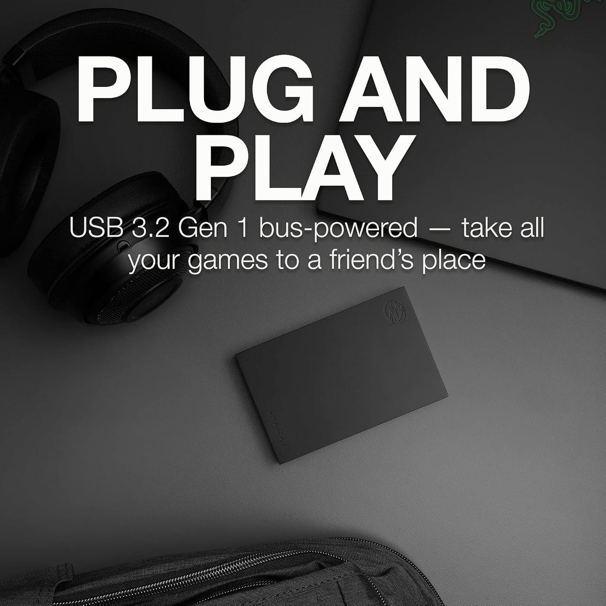 Seagate FireCuda Gaming Hard Drive 2TB, External Hard Drive HDD, USB 3/2, RGB LED lighting, Data Rescue Services (STKL2000400)