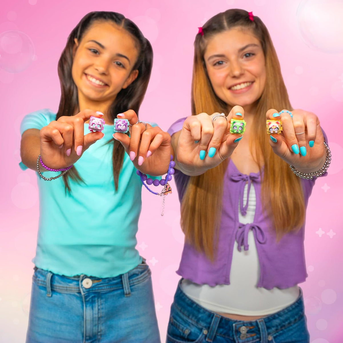 Clickeez Series 3 12-Pack | 12 Collectible Character Keyboard Keys Click and Clack | Create 2 Keychains | Ages 6+