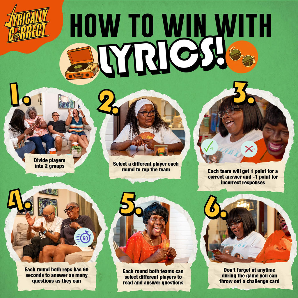Lyrically Correct '90s & 2000s Pop Edition – Music Trivia Family Card Game