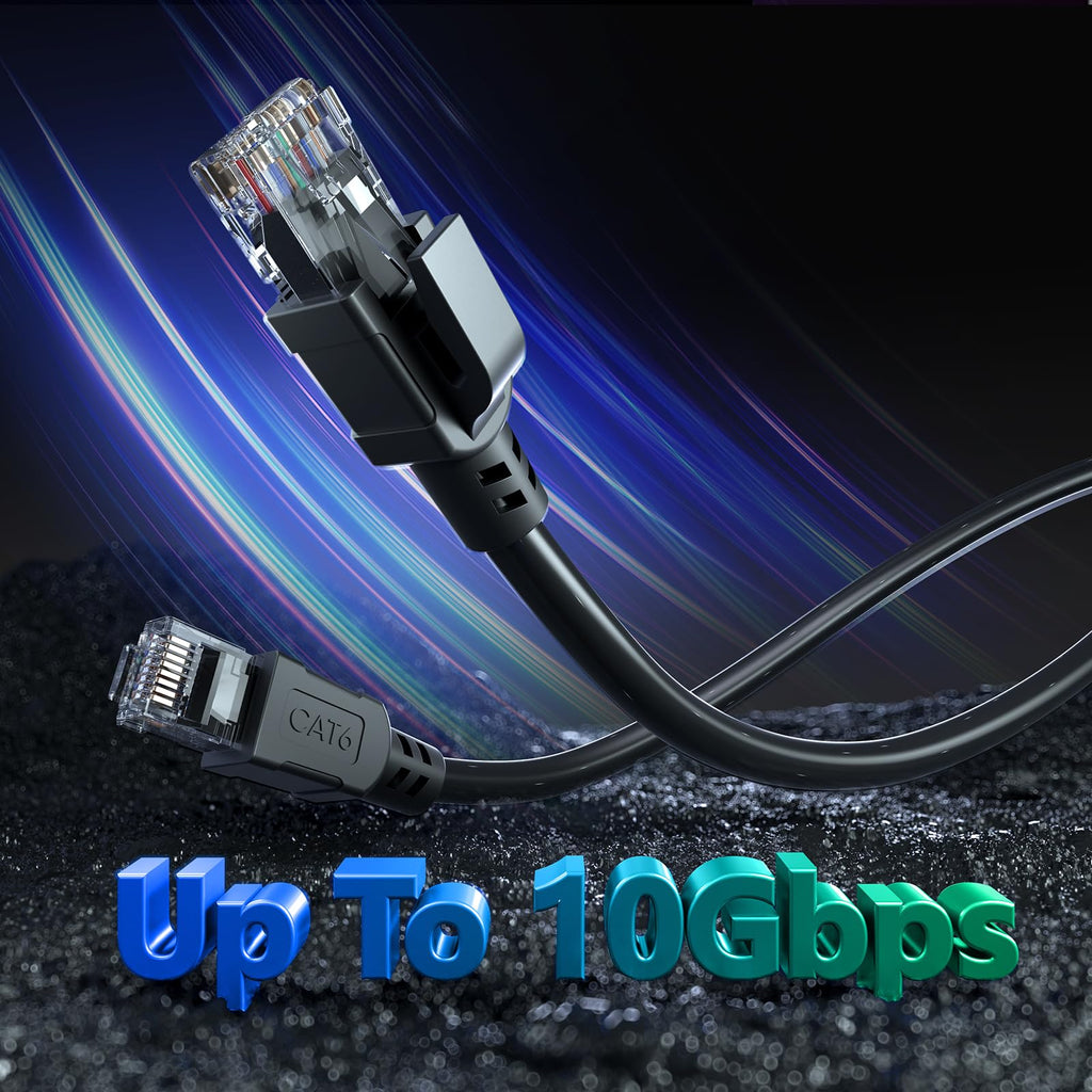 Cat6 Ethernet Cable 3 meter, Outdoor Water Resistant Internet Cable, Direct Burial High-Speed Gigabit 10Gbps 550MHz/s Lan Network Cable Cord