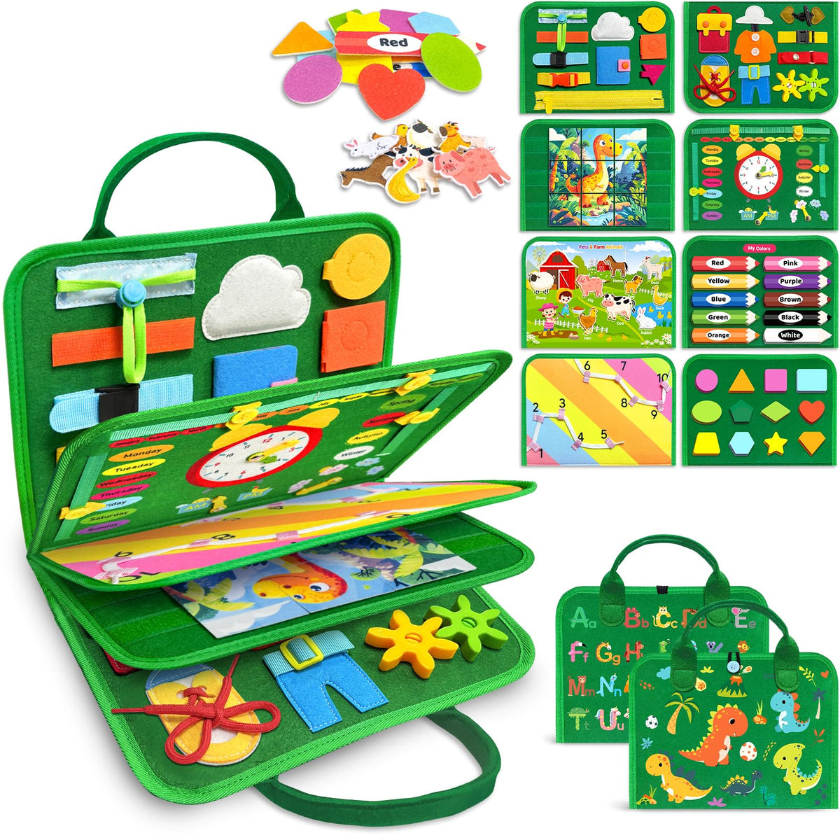 Gojmzo Busy Board Montessori Toys for Toddler Boy Girl Gifts Busy Book