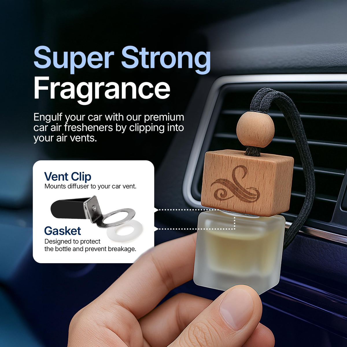 Car Air Freshener for Men - Suvage Inspired Perfume Diffuser Home by Perfa