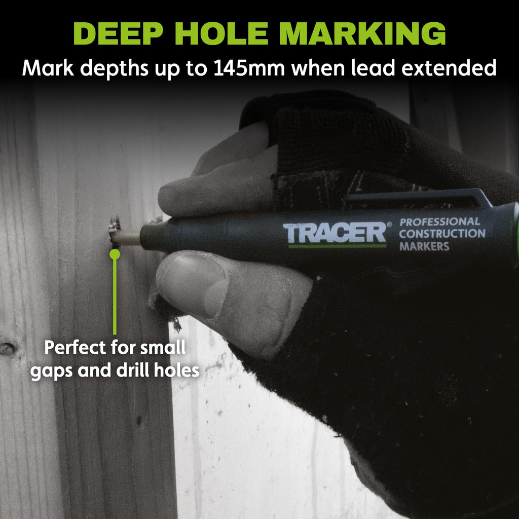 Tracer Deep Hole Carpenter Pencil | Work Pencil, Holster & Sharpener