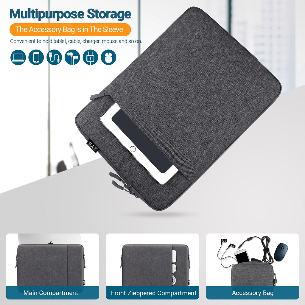 ZYB 16 Inch Laptop Sleeve Case,Shockproof Waterproof Notebook Case 16 Inch for 2021-2026 MacBook Pro 16 M5 M4 M3 M2 M1,16" Laptop Lenovo ThinkBook/IdeaPad HP Dell ASUS Acer Chromebook etc-Haze Blue