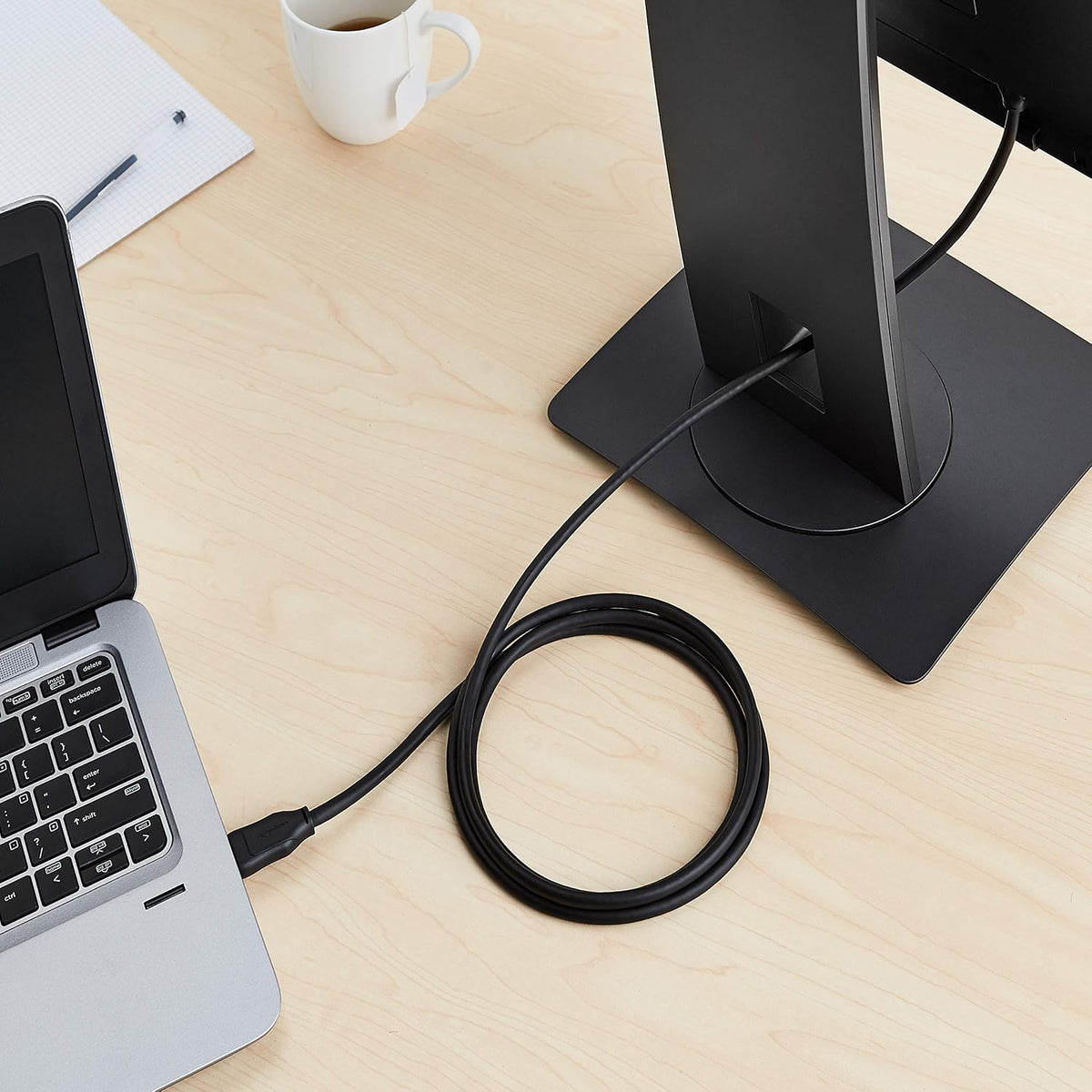 Amazon Basics DisplayPort 1.4 Cable, 32.4 Gbps, 8K@60Hz, 1.8 m, Black