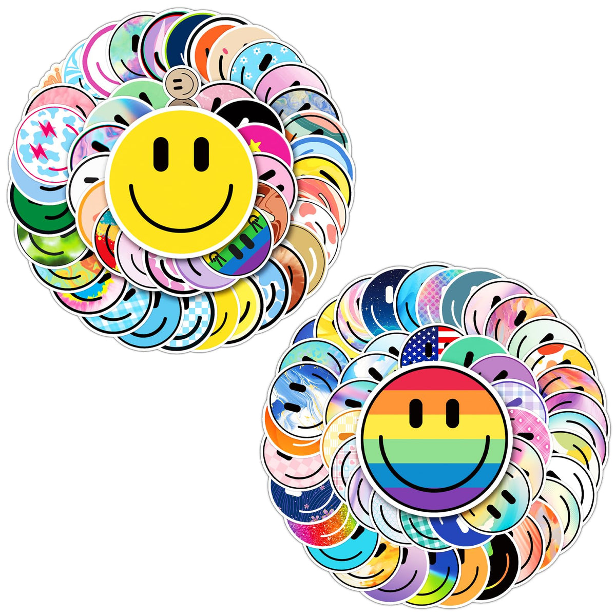 100PCS Smile Neon Stickers