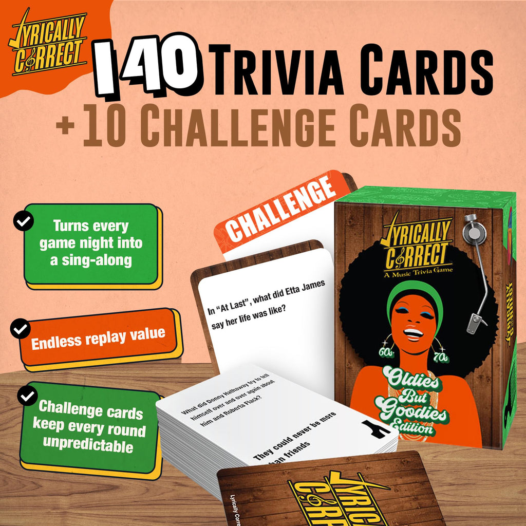 Lyrically Correct '90s & 2000s Pop Edition – Music Trivia Family Card Game
