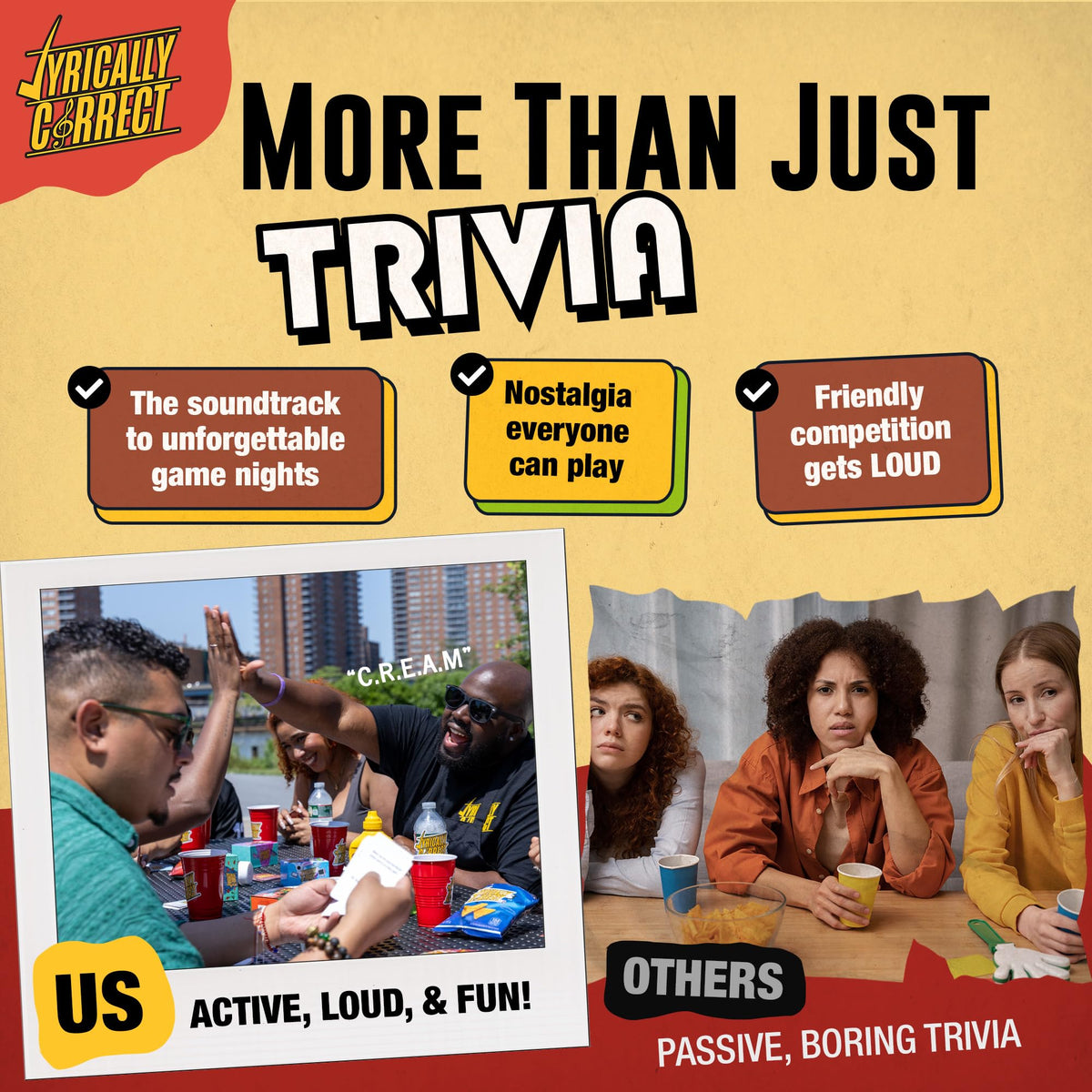 Lyrically Correct '90s & 2000s Pop Edition – Music Trivia Family Card Game