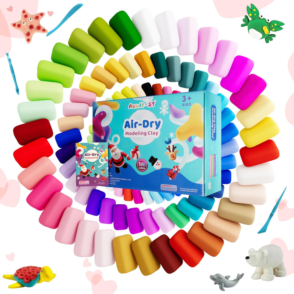 Aestd-ST Air Dry Clay 66 Colors, Modeling Clay for Kids, DIY Magic Clay