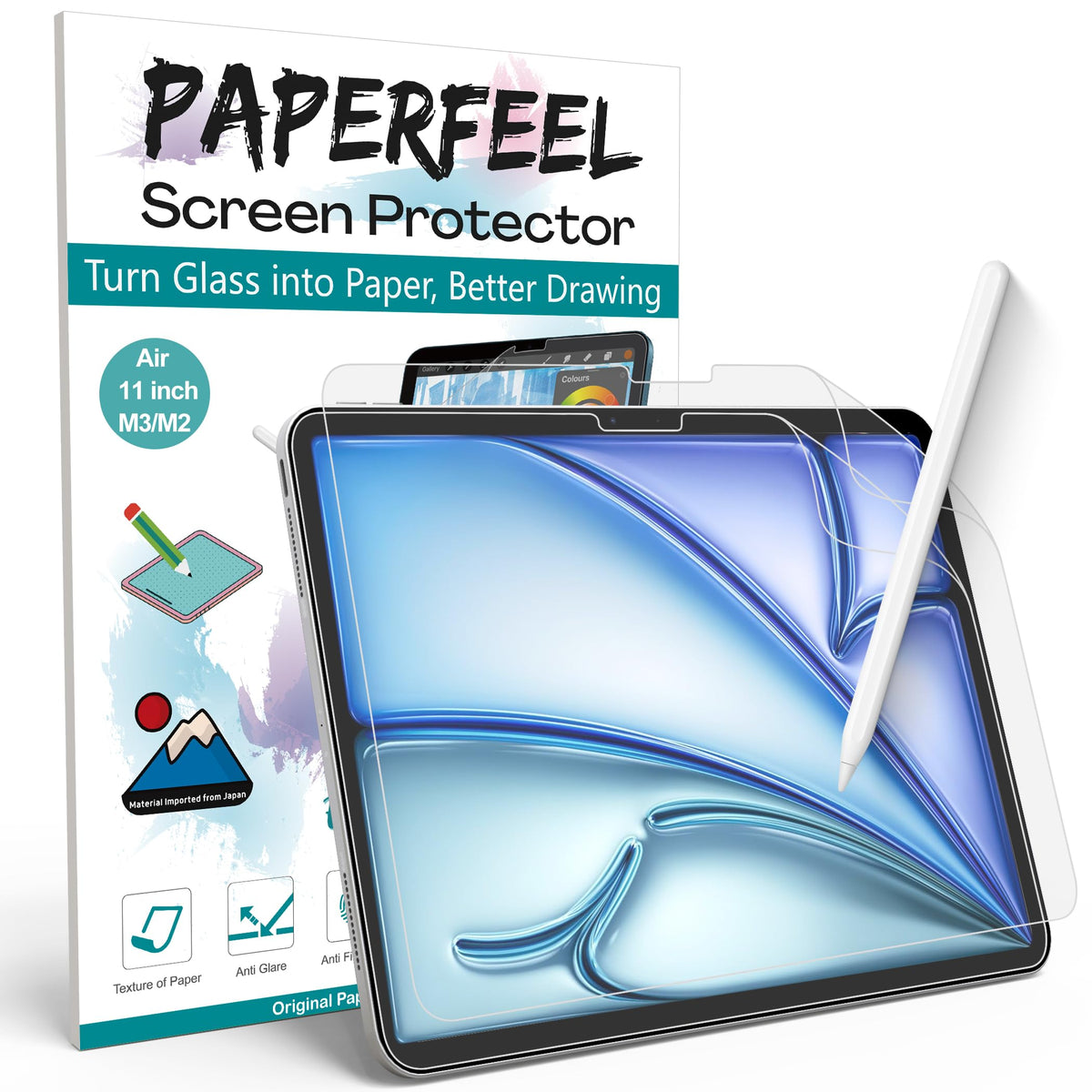 PAPERFEEL 2 Pack Screen Protector for iPad A16 11th 10th Gen 2025 2022