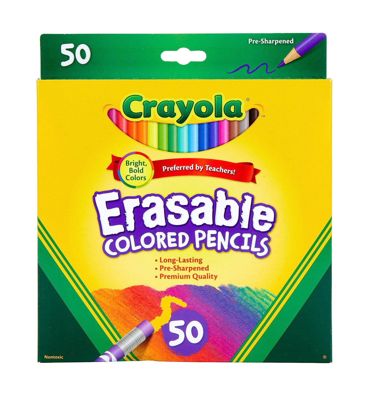 Crayola Erasable Colored Pencils for Kids, 24ct Drawing Coloring Pencils