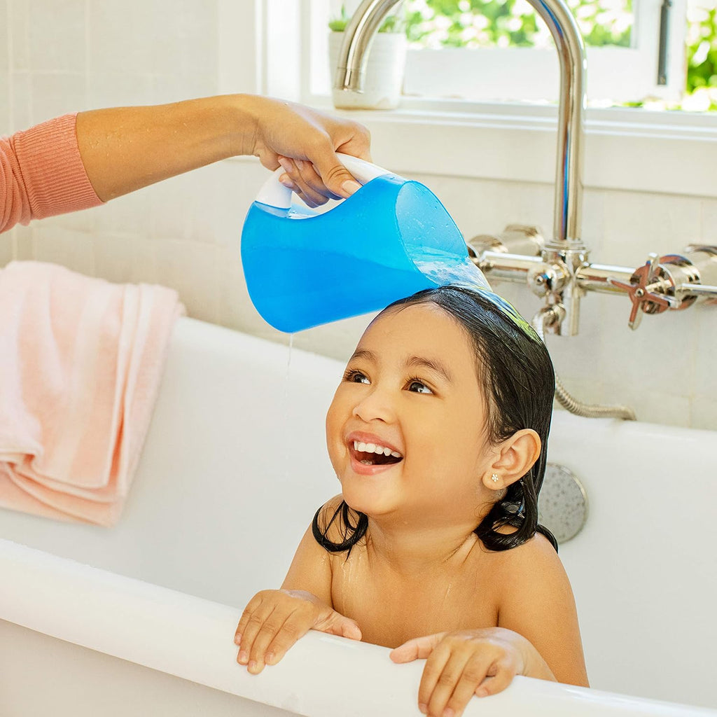 Munchkin Soft Rim Baby Bath Jug| Baby & Toddler Shampoo Rinser| Rinsing & Kids Wash Device| Hair Wash Jug with Easy Grip Handle| Essential Children's Accessories | Blue