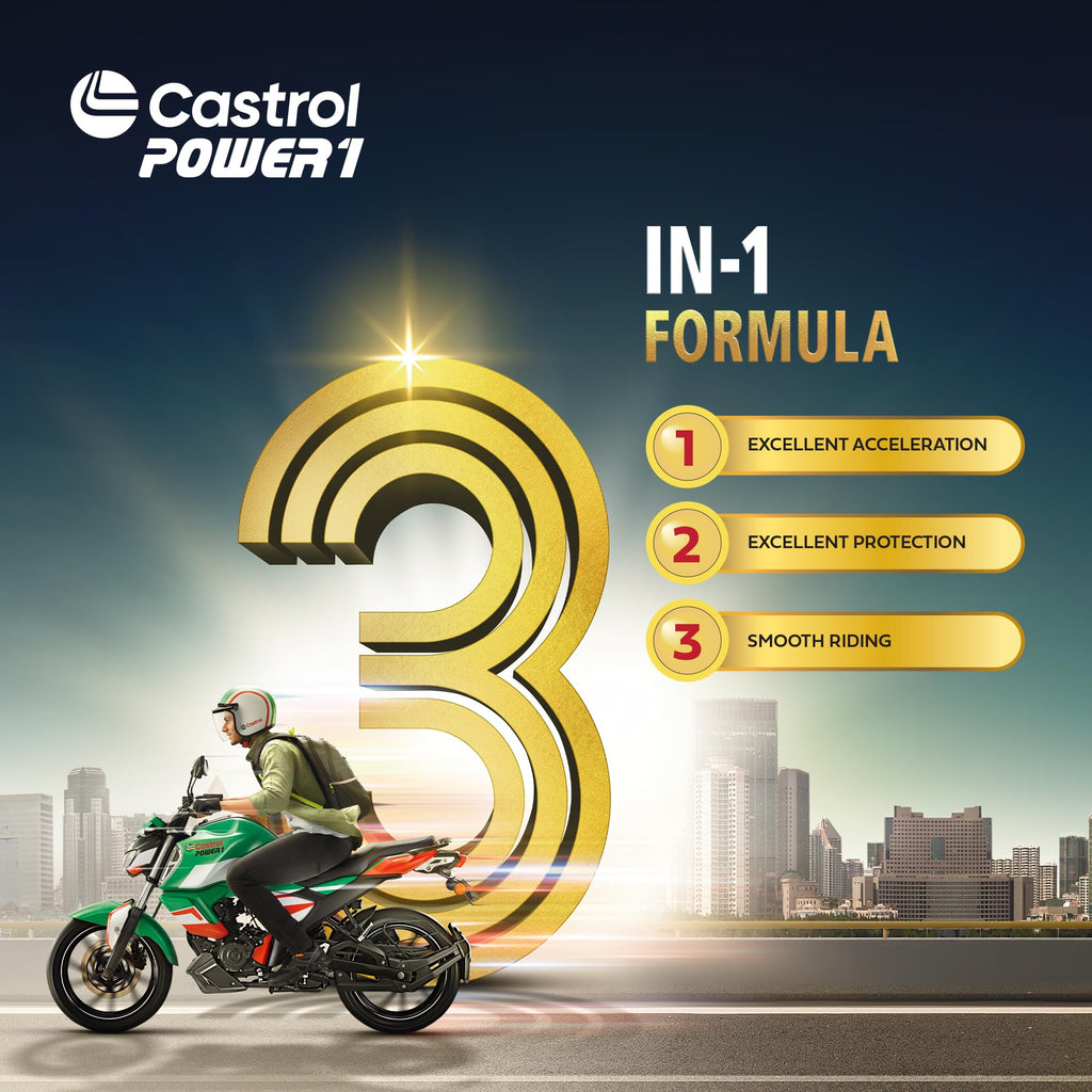 Castrol POWER1 4T 10W-40 Motorcycle Oil, 4L
