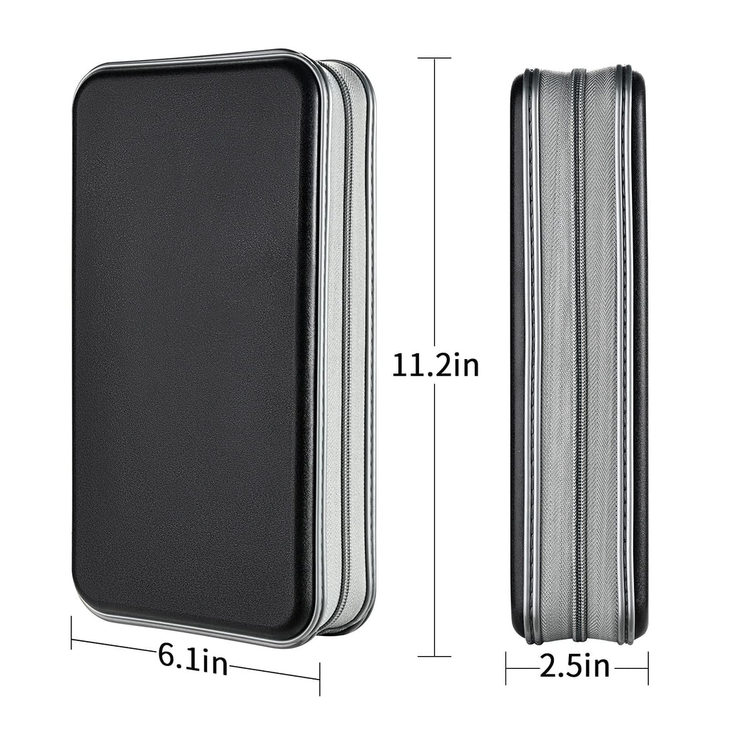 LIOVODE DVD Case, 96 Capacity CD Case Holder Organizer Disc Wallet for Car