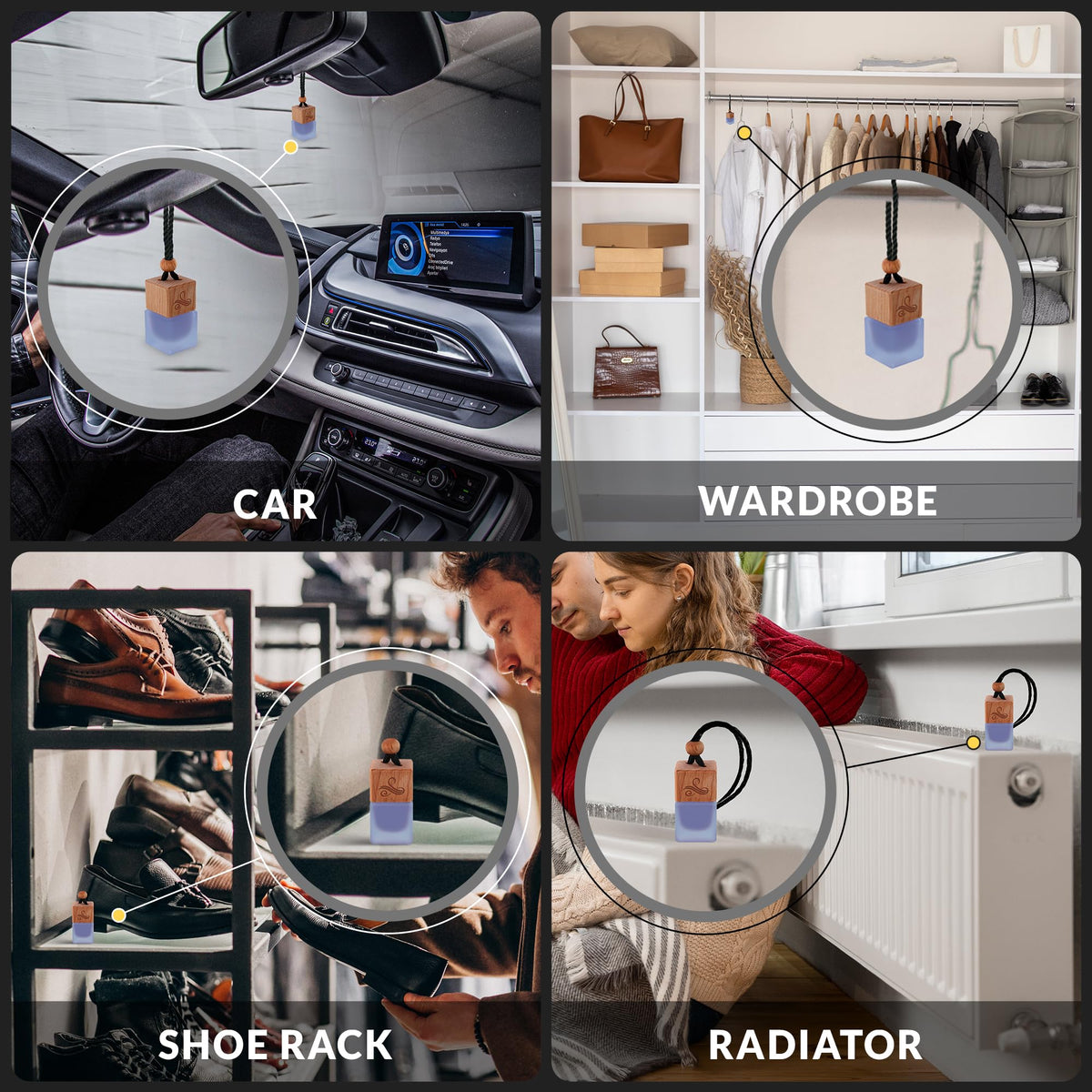 Car Air Freshener for Men - Suvage Inspired Perfume Diffuser Home by Perfa
