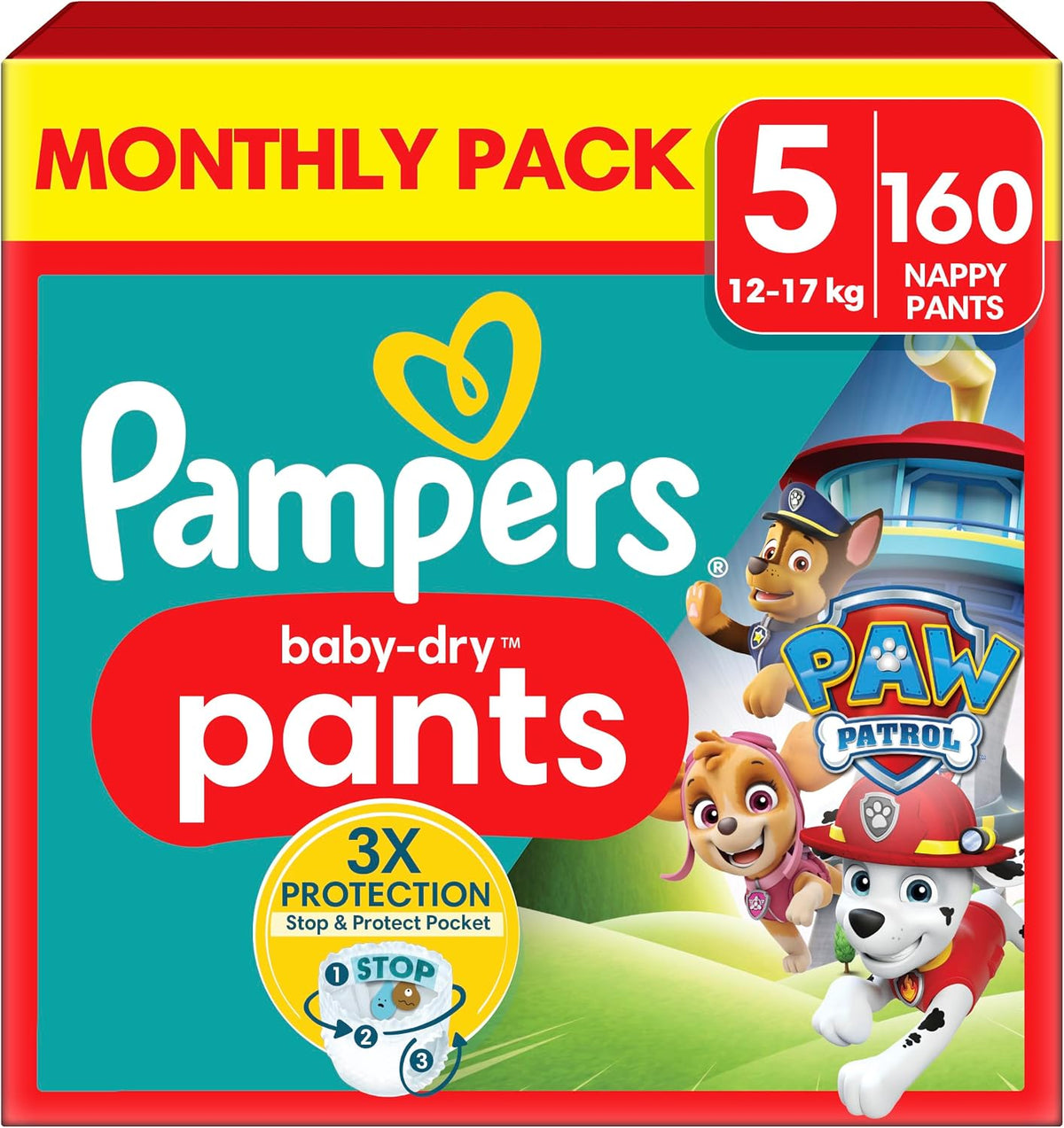 Pampers Baby-Dry Paw Patrol Nappy Pants Size 5