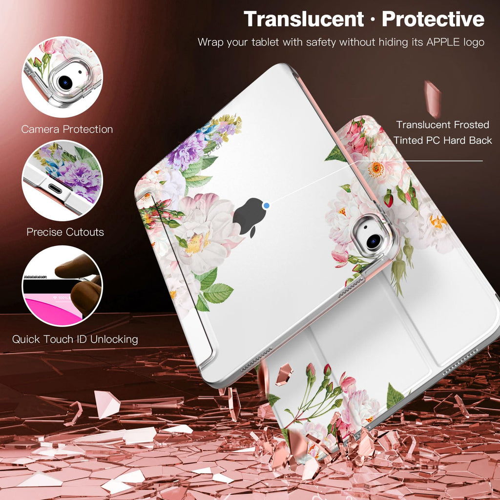 TiMOVO Case for iPad A16 11th Gen 11"/10th Gen 10.9", Colorful Flower