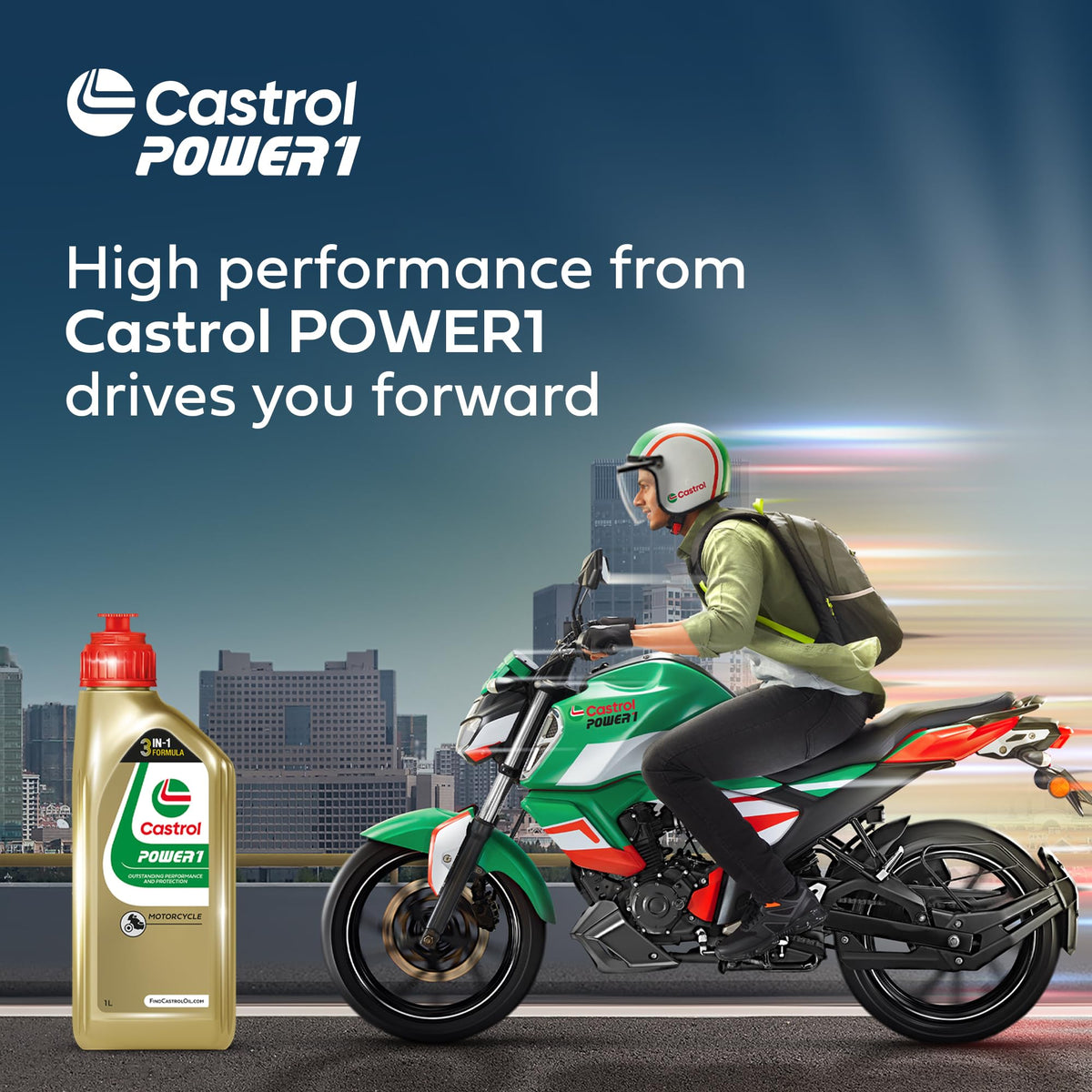 Castrol POWER1 4T 10W-40 Motorcycle Oil, 4L