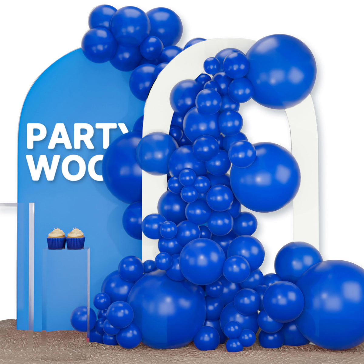 PartyWoo Dark Purple Balloons 120pcs Royal Purple Color Different Sizes