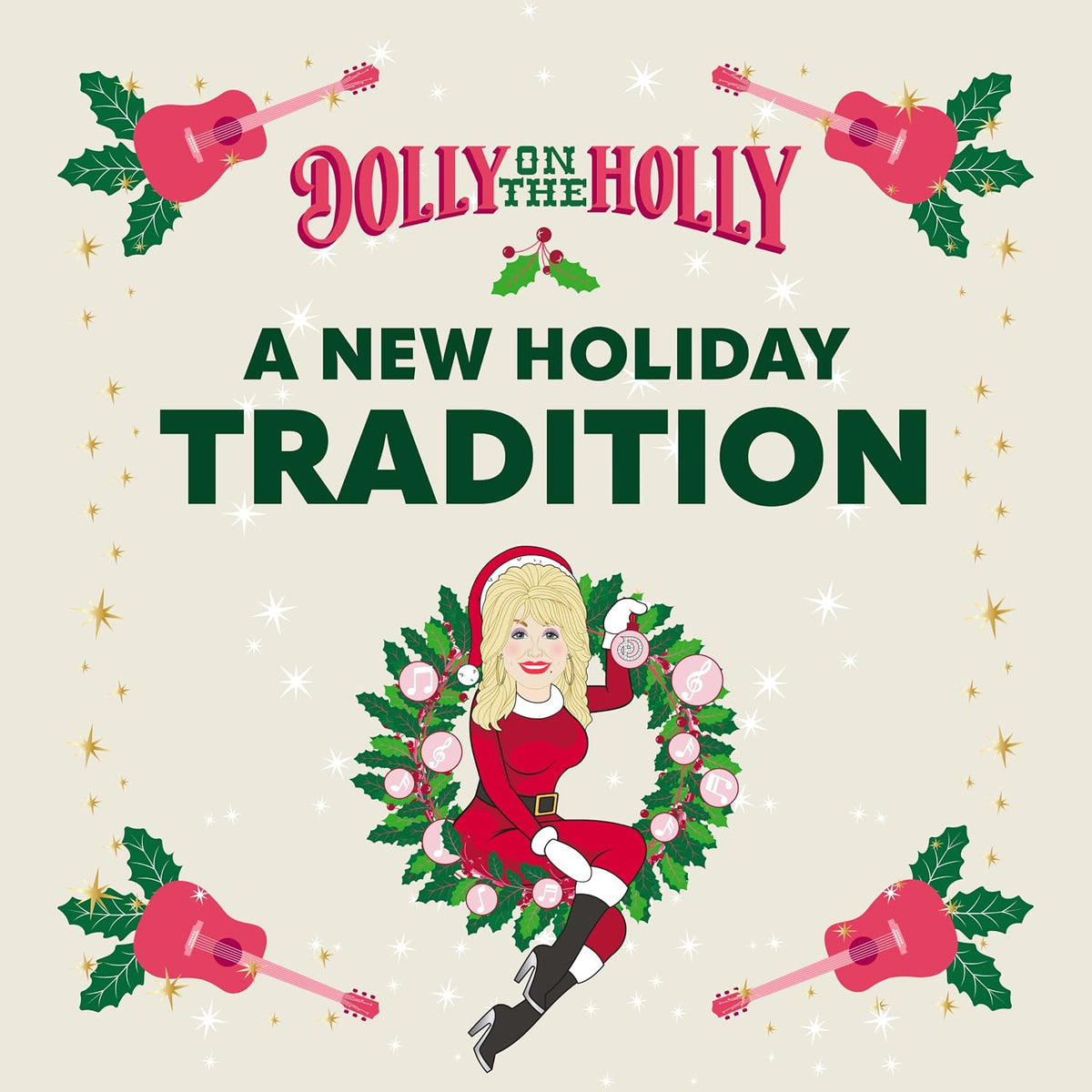 Dolly on the Holly Plush Doll - Holiday Dolly Parton Mantel Doll