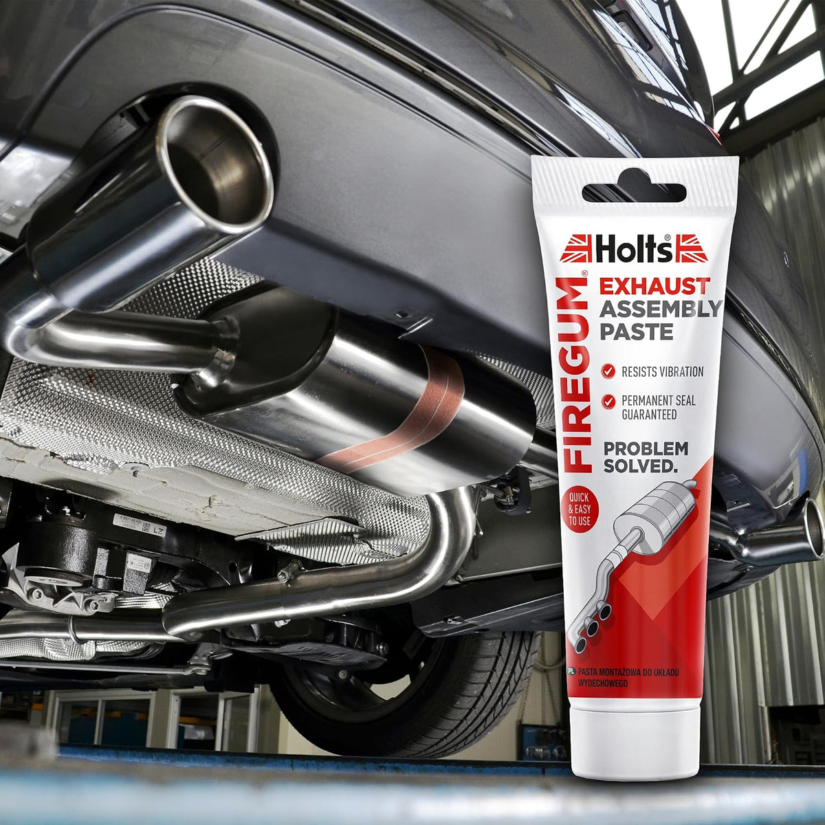 Holts Firegum Exhaust Paste 150g Black Sealant & Leak Repair