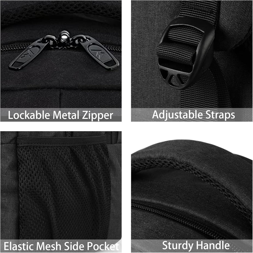 MATEIN Travel Laptop Backpack, Work Bag Lightweight Laptop Bag, Black Blue