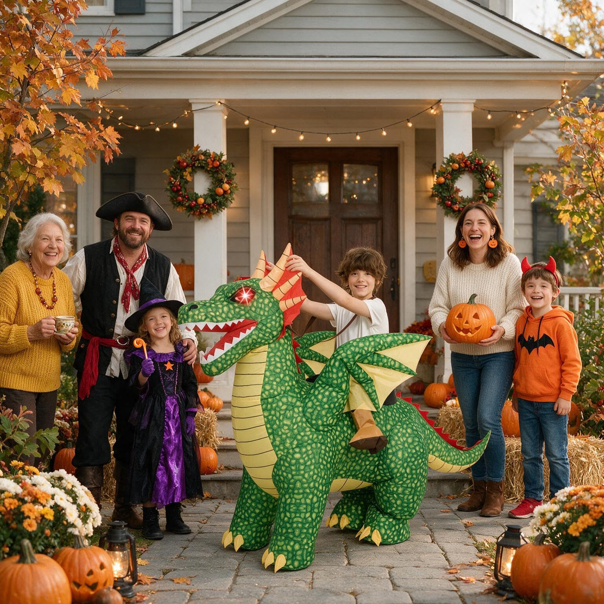 Inflatable Dinosaur Costume for Kids,Blow Up Halloween T Rex Suit
