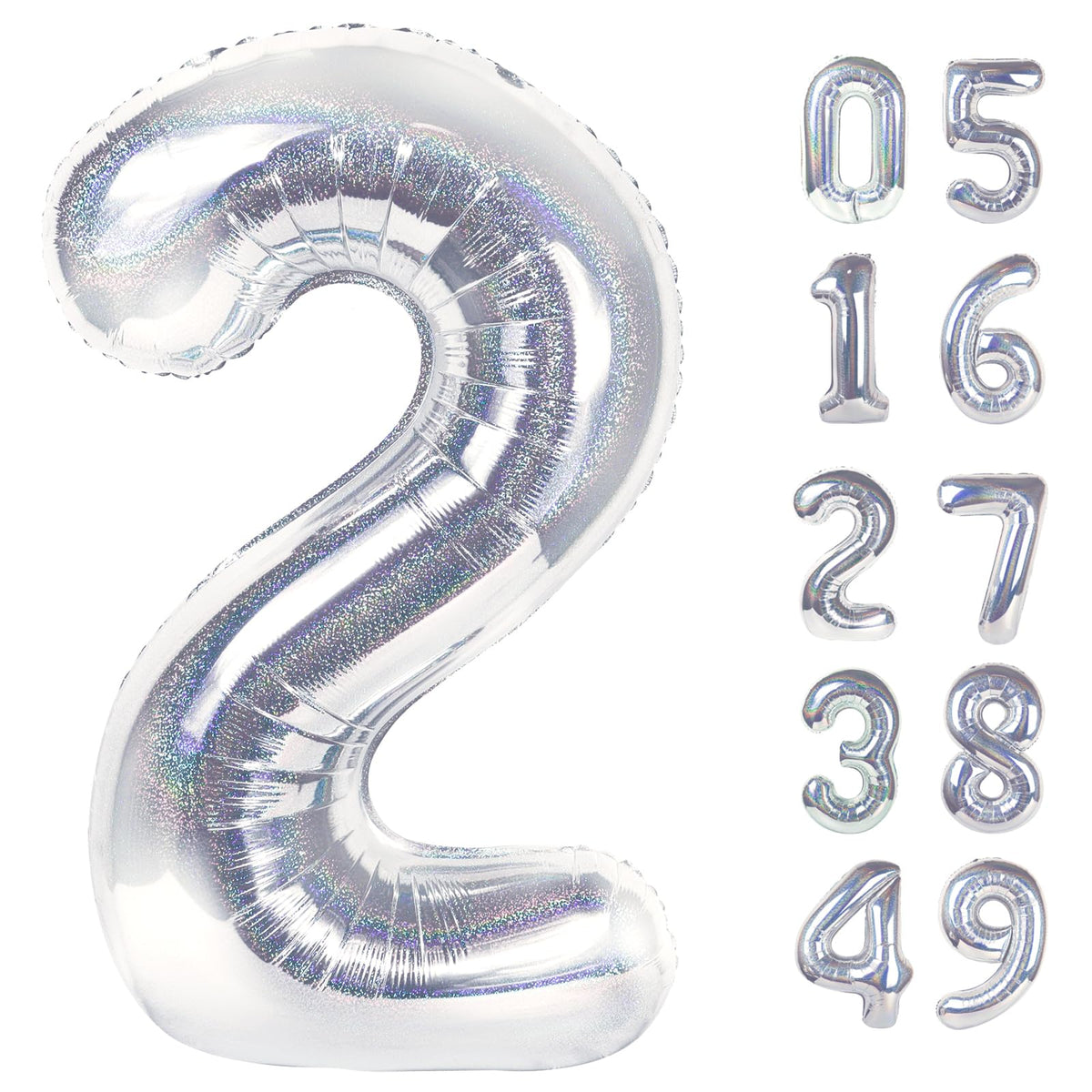 Laser Silver 6 Balloon - Number Balloon 40 Inch, 6th Hot Pink Decorations