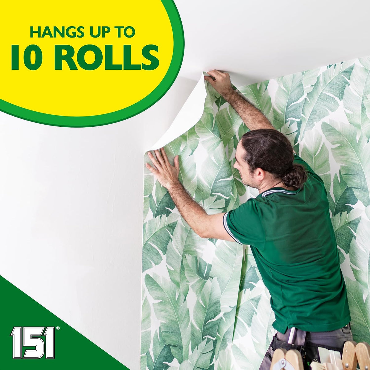 151 All Purpose Wallpaper Paste | Super Strong Wall Paper Adhesive - Ready in 3 Minutes | Suitable for All Types & Weights of Wallpaper | Easy To Use - Hangs Up To 10 Rolls (12 Pints)