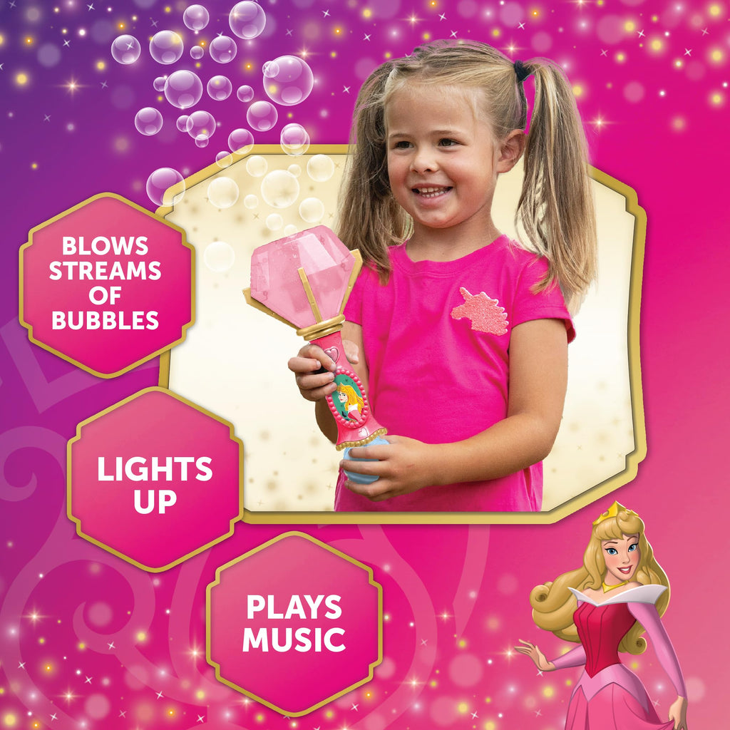 Little Kids Disney Mickey Mouse Light and Sound Musical Bubble Wand, Includes Bubble Solution, Multi (20511)