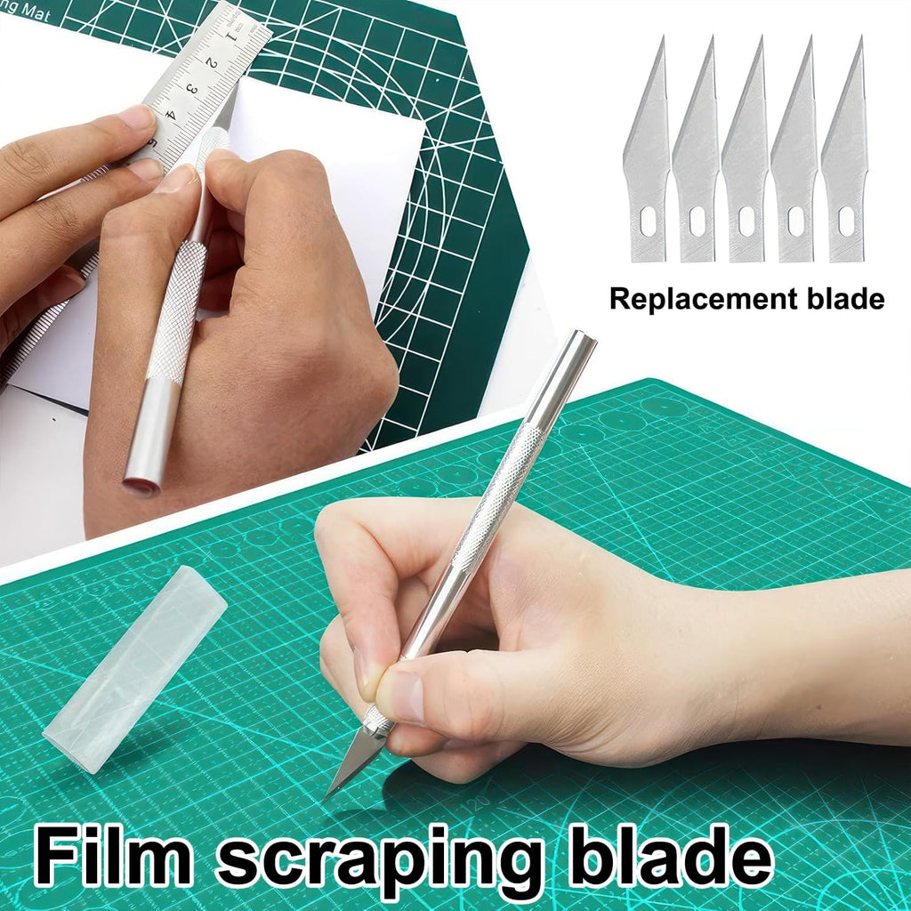 JOYVOX 7 Pcs Car Vinyl Wrap Tool Kit, Wallpaper Smoothing Tool Kit, Window Tint Application Kit with Squeegee, Felt Edge, Cutter, and Gloves for Car Wrapping, Wallpaper, and Window Film