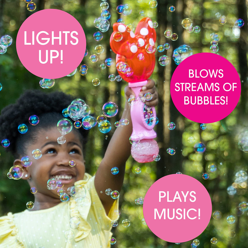 Little Kids Disney Mickey Mouse Light and Sound Musical Bubble Wand, Includes Bubble Solution, Multi (20511)
