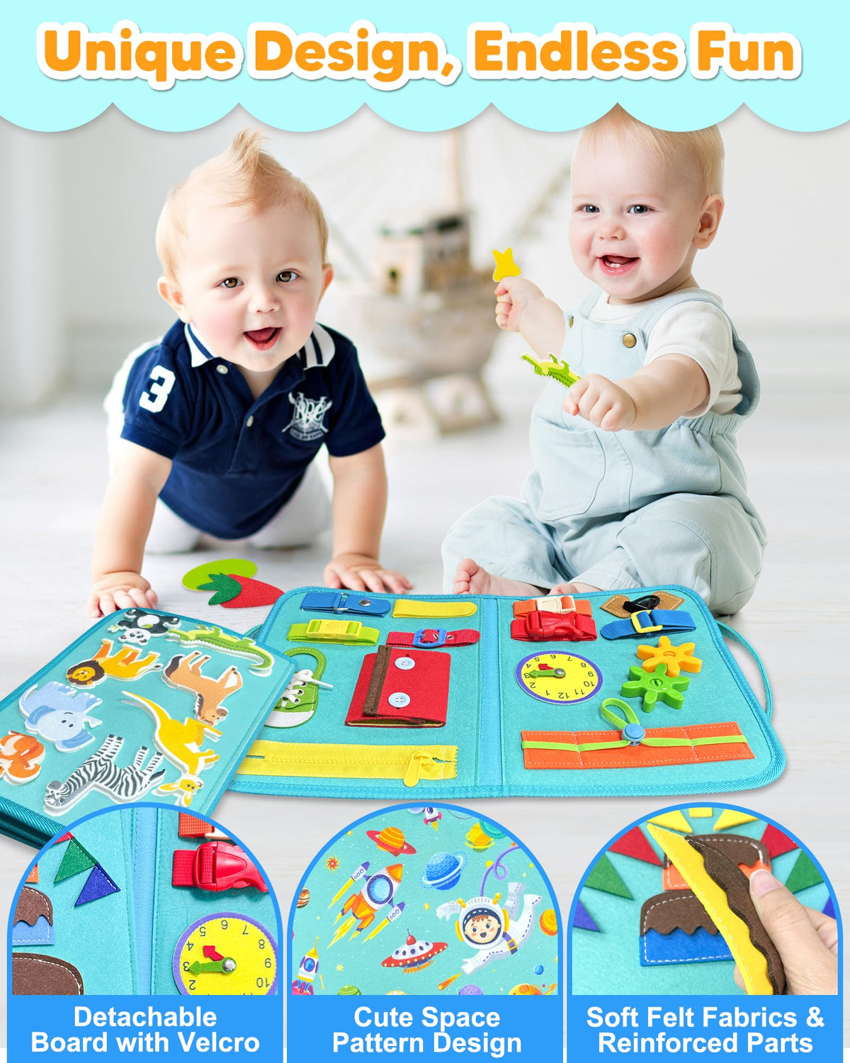 Exorany Busy Board Montessori Toys for Toddler Girl Birthday Gift Busy Book