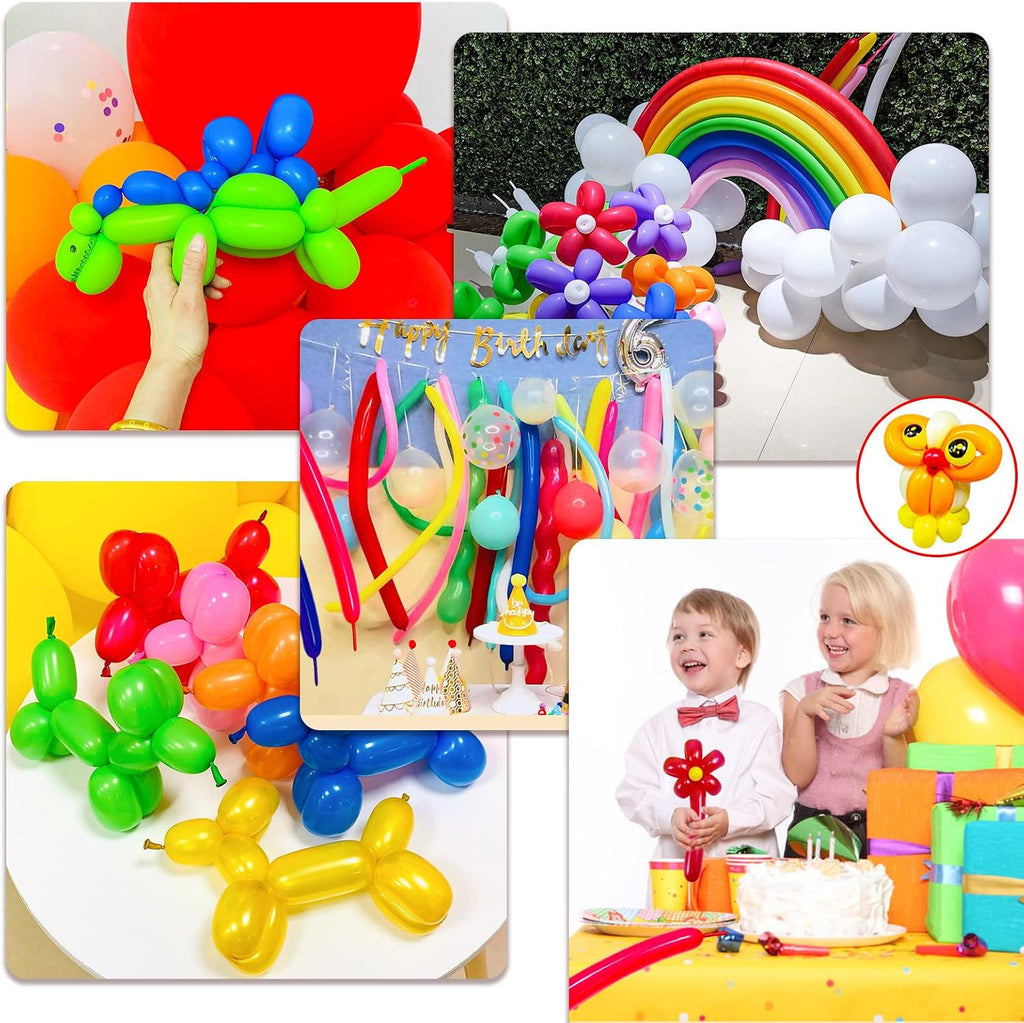 100Pcs clear 260 Balloons Clear Long Skinny Latex Balloon for Animal Ballons, Premium Quality Balloons for Beginners Baloons Making Kid's Carnivals Party Decoartion