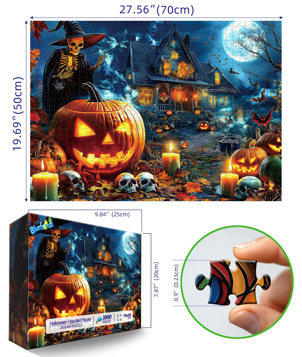 Blueforest Halloween Haunted Mansion Puzzles for Adults 1000 Pieces
