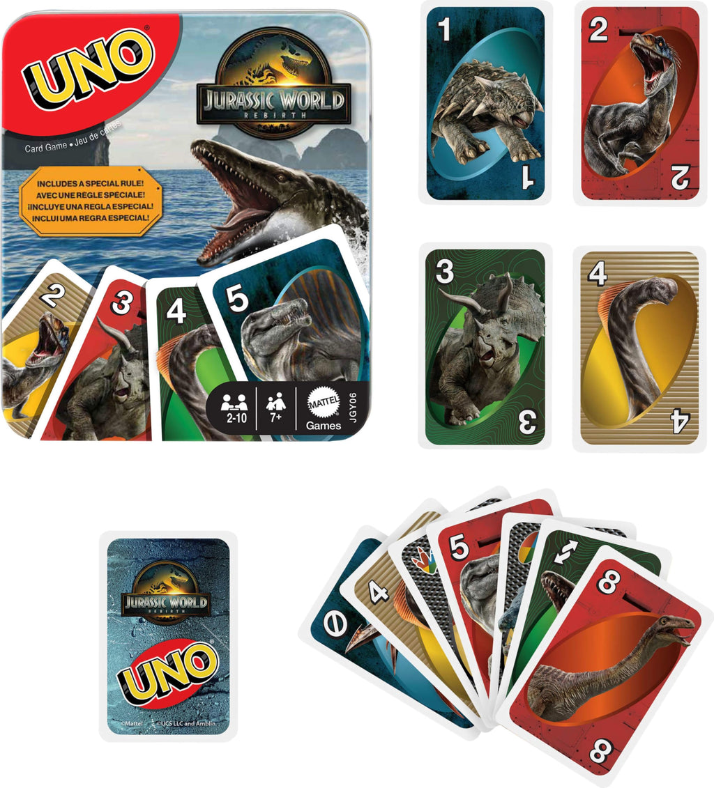 Mattel Games UNO Minecraft Card Game with Storage Tin,Ages 7+